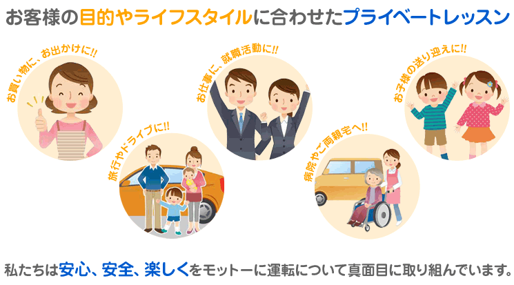 お客様の目的やライフスタイルに合わせたプライベートレッスン